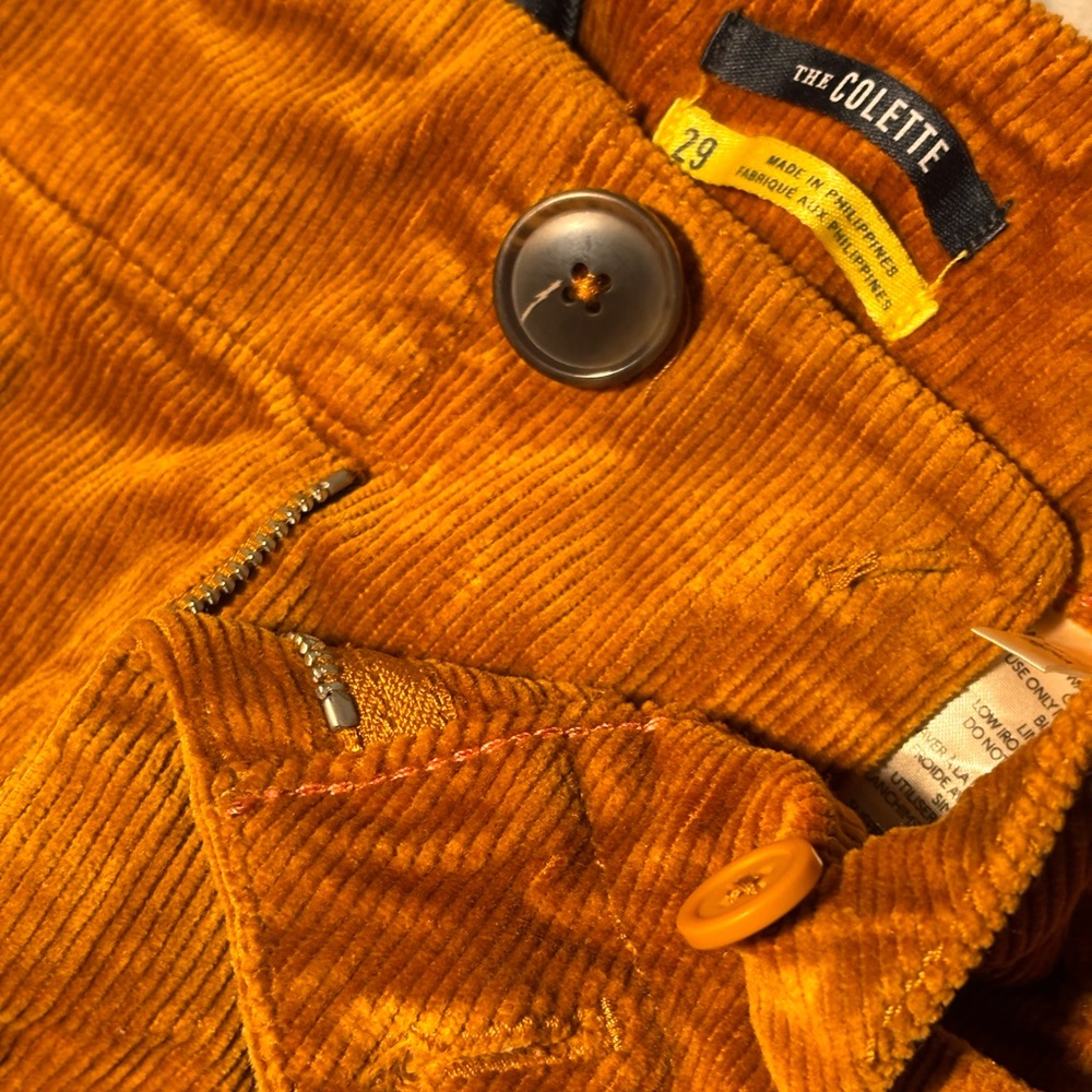 Maeve Wide-Leg Corduroy Cropped Pants in Rust - Picture 8 of 12